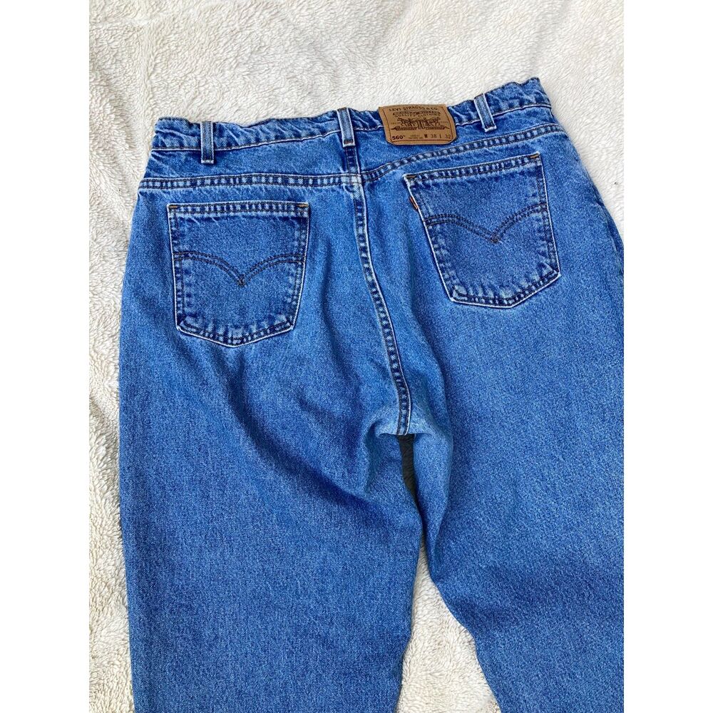 Vintage Baggy 90s Levi's 560 Orange Tab Denim Jeans Made in USA 36x30 Skater